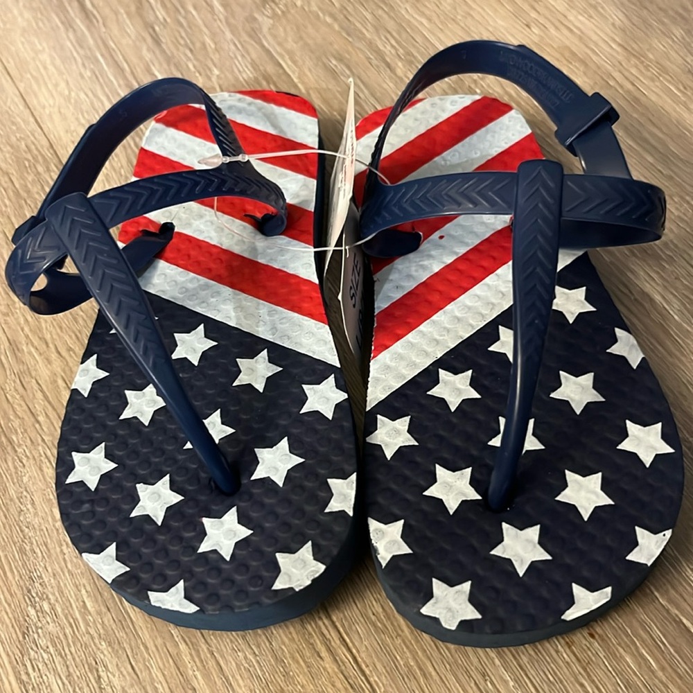 Kids American flag sandals